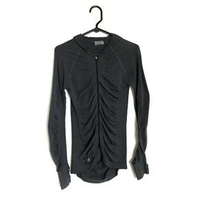 Athleta grey zip-up hoodie with silver flecks